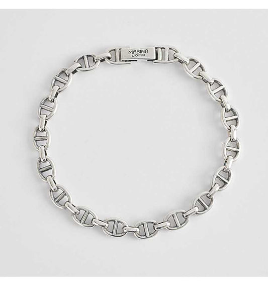 MABINA UOMO - Bracciale a Maglia Traversina