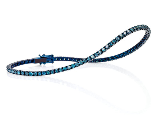CRIERI - Tennis Bracelet with Blue Diamonds