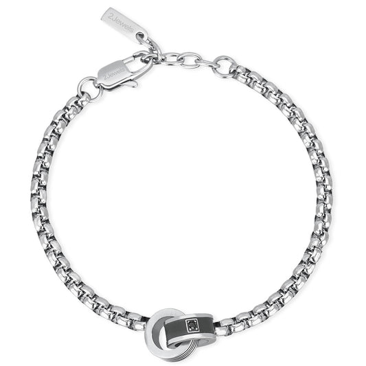 2JEWELS - Steel Bracelet Intertwined Rings