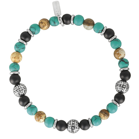 2JEWELS - Onyx, Turquoise and Jasper Bracelet