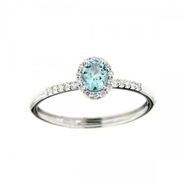 RECARLO - Aquamarine and Diamonds Ring