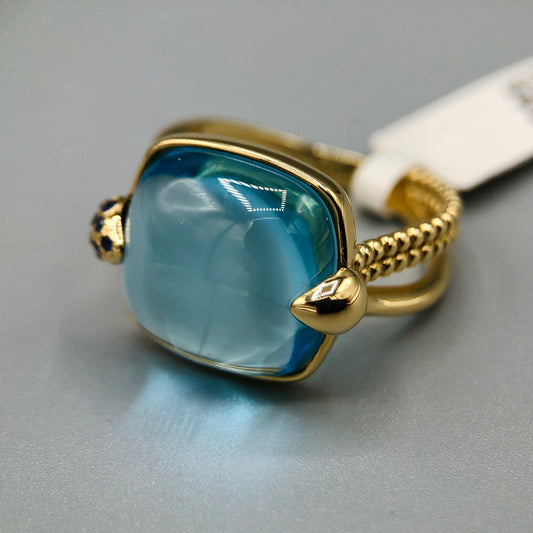 OneGioielli - Anello Ducale - Topazio Blu e Zaffiri