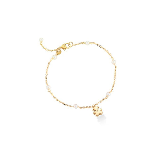 Le Bebé - Bracciale Bimba Oro Giallo, Perle e Diamante