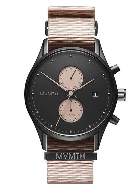 MVMT MC01GC Cronografo Uomo – Cassa Acciaio Oro E Quadrante Bianco – Vetro Minerale – Impermeabile 5 ATM