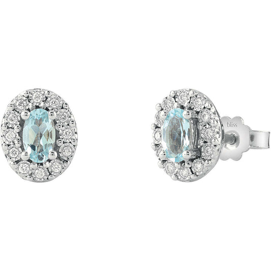 BLISS - Earrings with Aquamarine and Diamonds