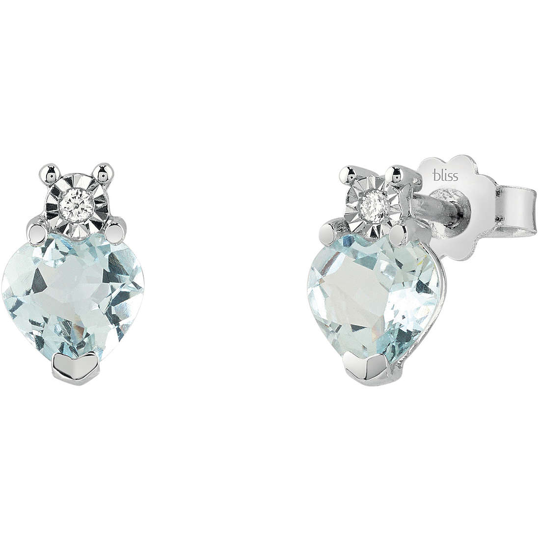 BLISS - Earrings with Aquamarine and Diamonds