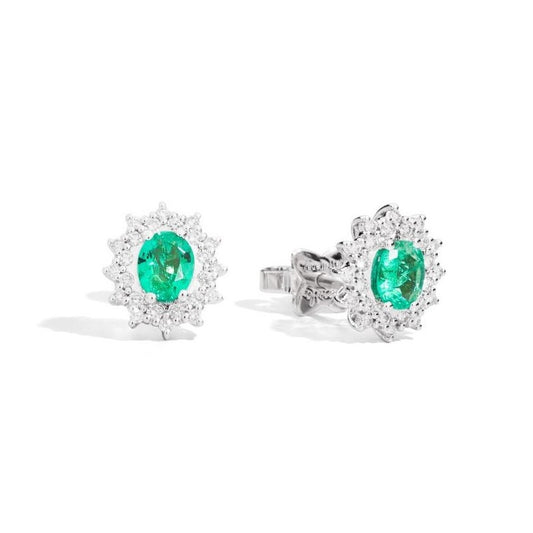 RE CARLO - Earrings with Emerald